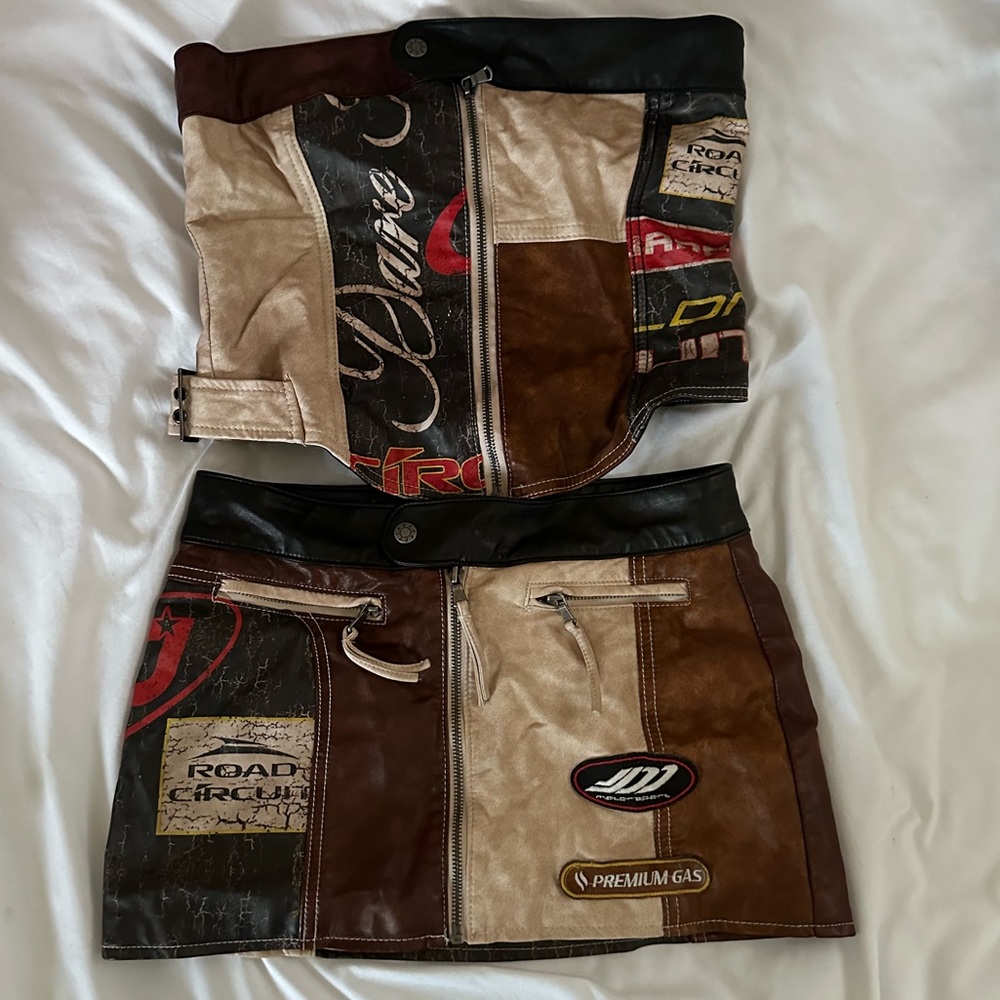 Jaded LDN Daytona Vegan Leather mini skirt